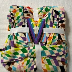 Pride Bath Robe size XS Rainbow Checkered